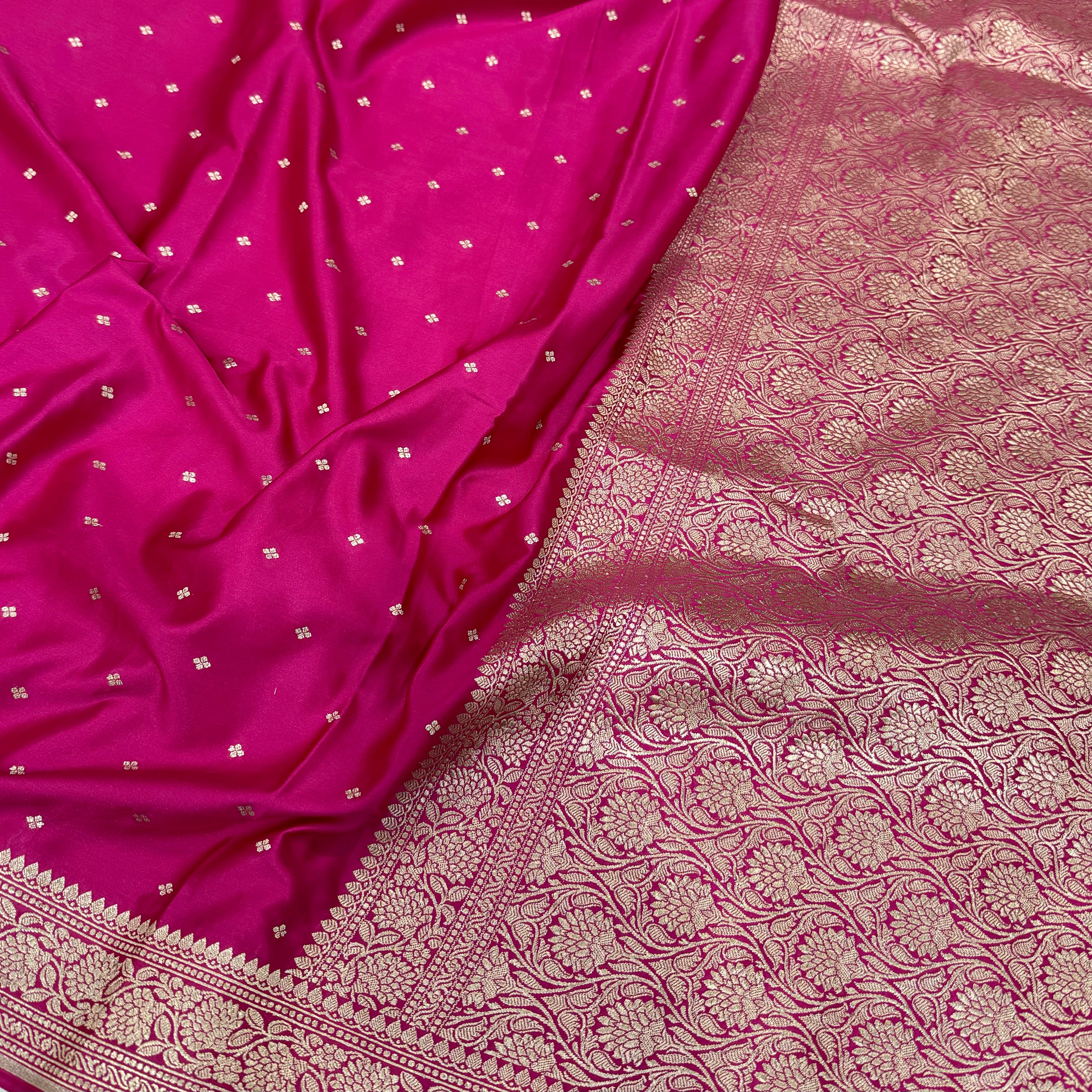 Ruby Pink Mashru Silk Booti