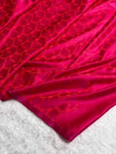 Rani Pink Shades Banarasi Booti Pattern Mashru Silk Saree MSM-136