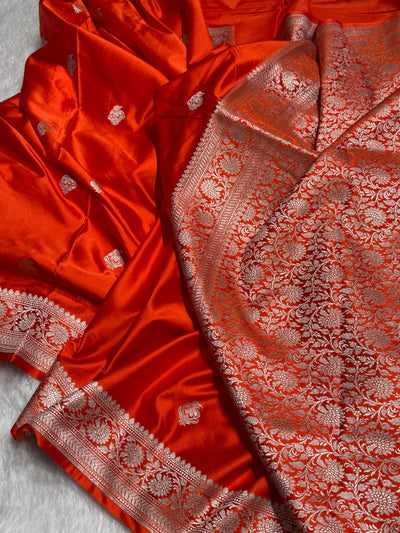 Orange Boota Mashru Silk Saree MCS25