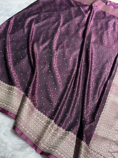 Mauve Shades Tanchoi Motif Mashru Silk Saree MST-16