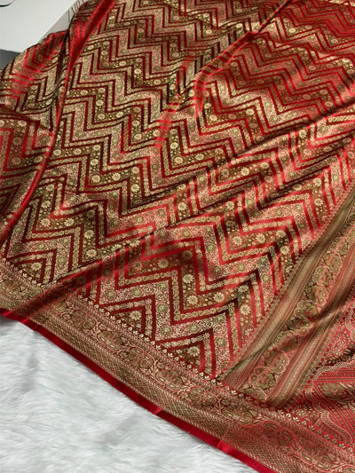 Maroon Jamawar Tanchoi With Minakari Jaal Katan Silk Saree SKTM-26
