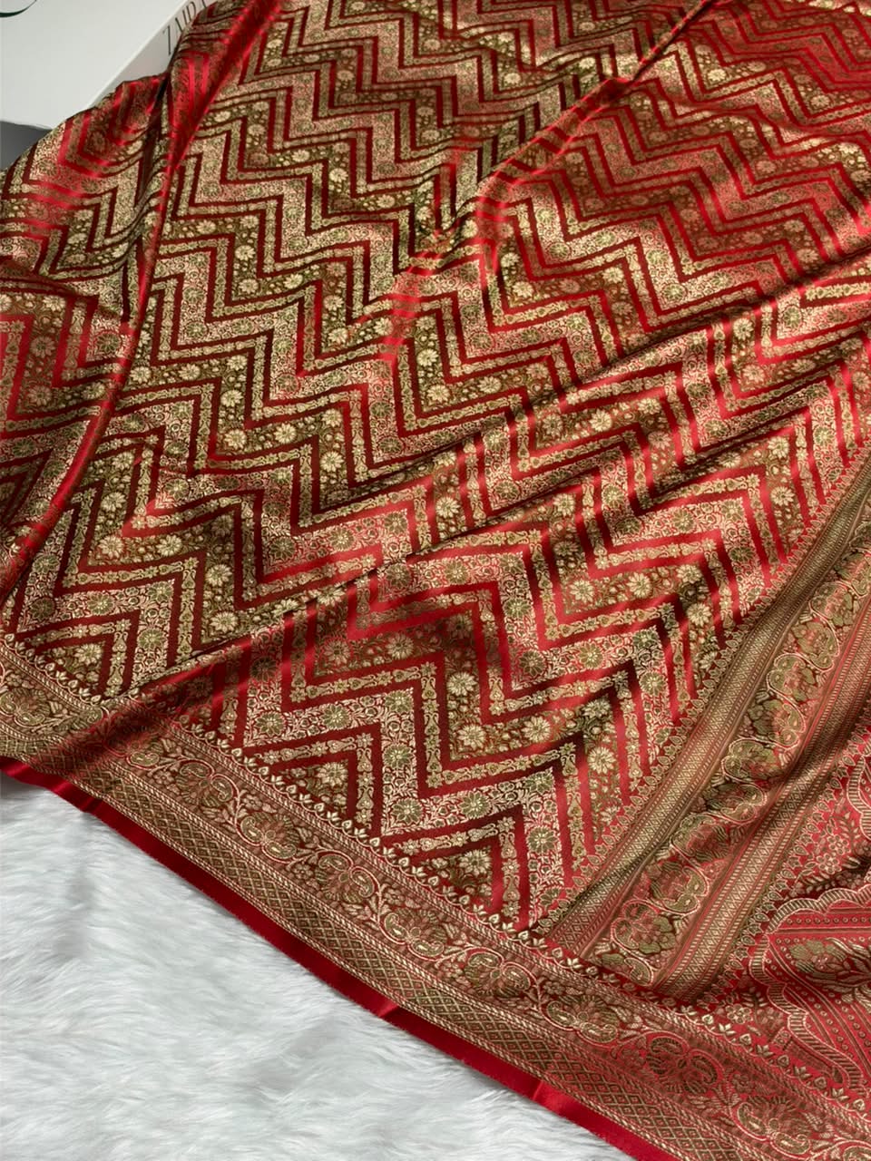 Maroon Jamawar Tanchoi With Minakari Jaal Katan Silk Saree SKTM-26