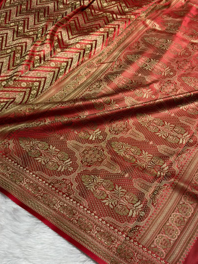Maroon Jamawar Tanchoi With Minakari Jaal Katan Silk Saree SKTM-26