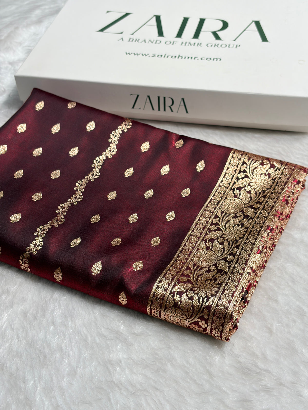 Banarasi Light Weight Satin Silk Maroon Shades SS70