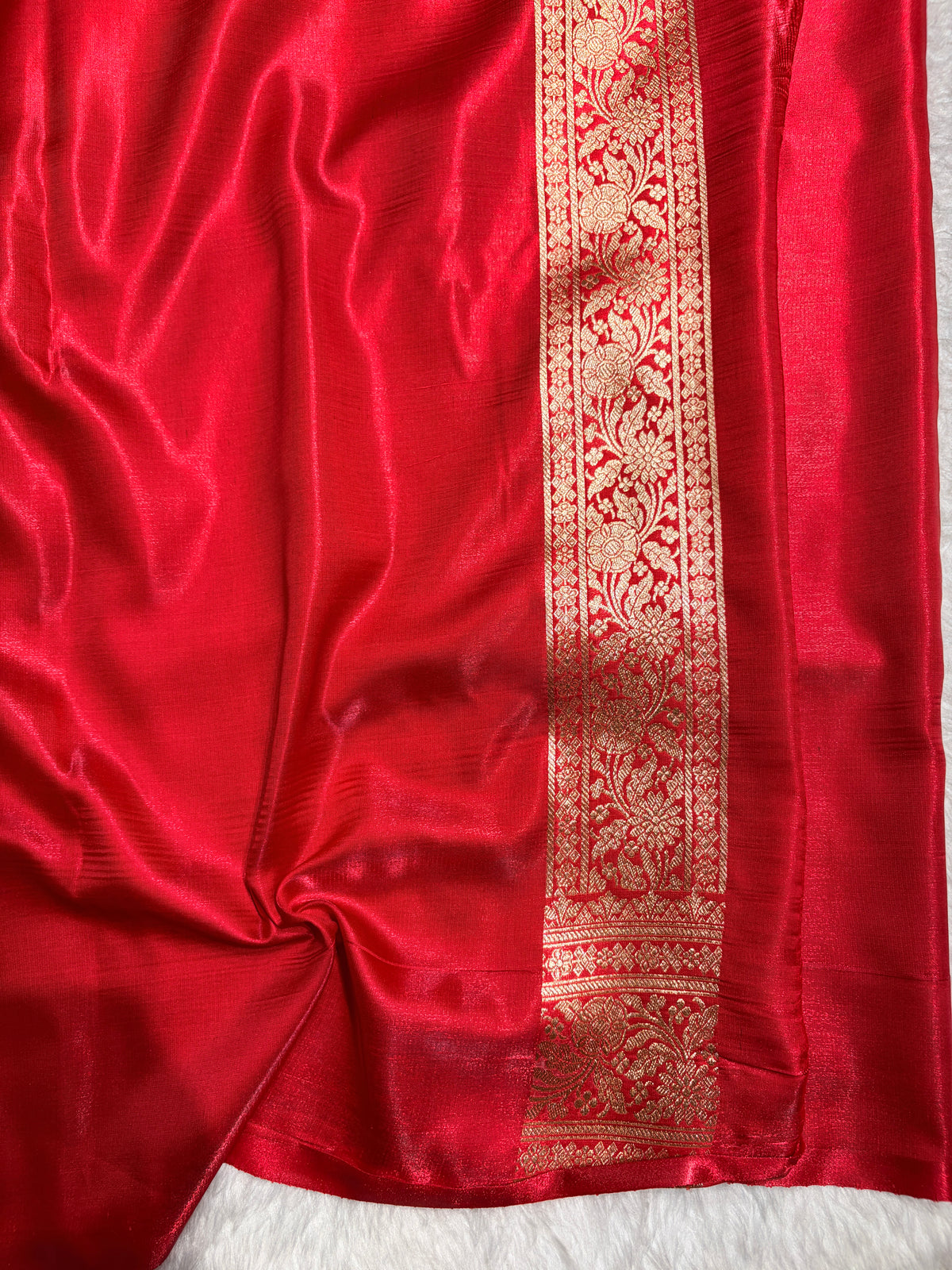 Banarasi Light Weight Satin Silk Red Shades SS70