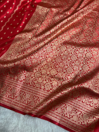 Banarasi Light Weight Satin Silk Red Shades SS70