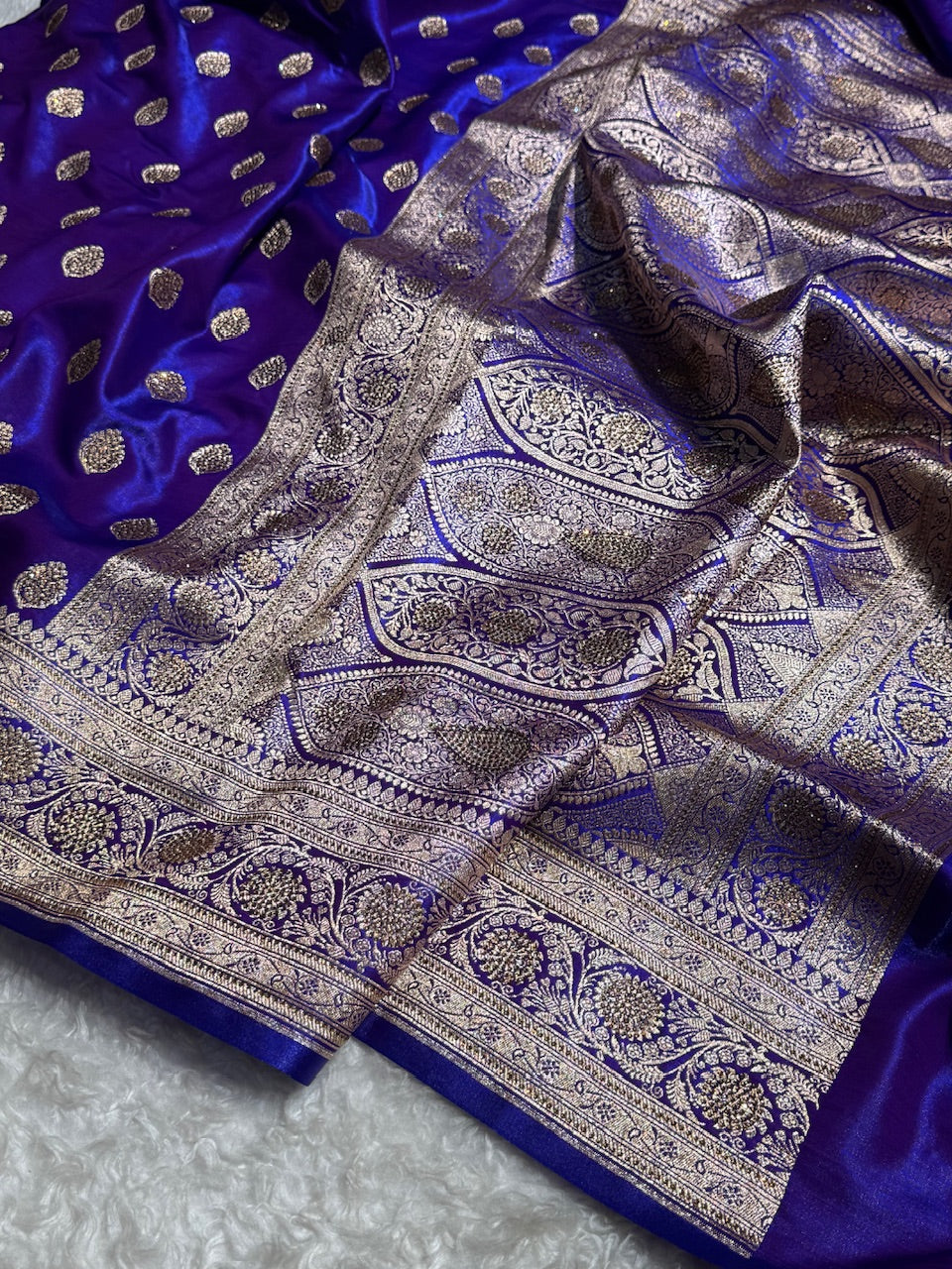 Purple Boota With Swarovski Work