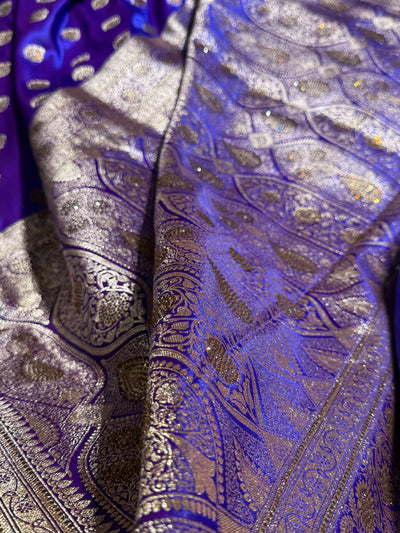 Purple Boota With Swarovski Work BSS03