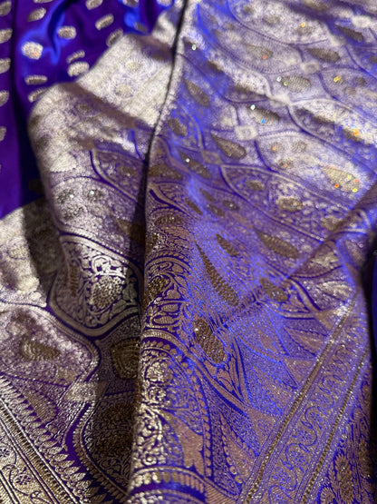 Purple Boota With Swarovski Work