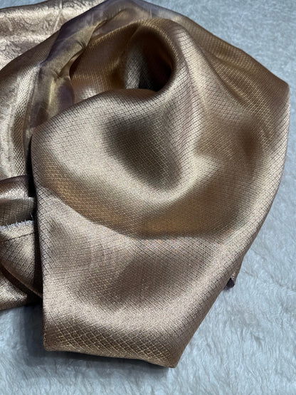 Tusser Shades Pure Tissue Silk Saree with Brocade Blouse PT-18
