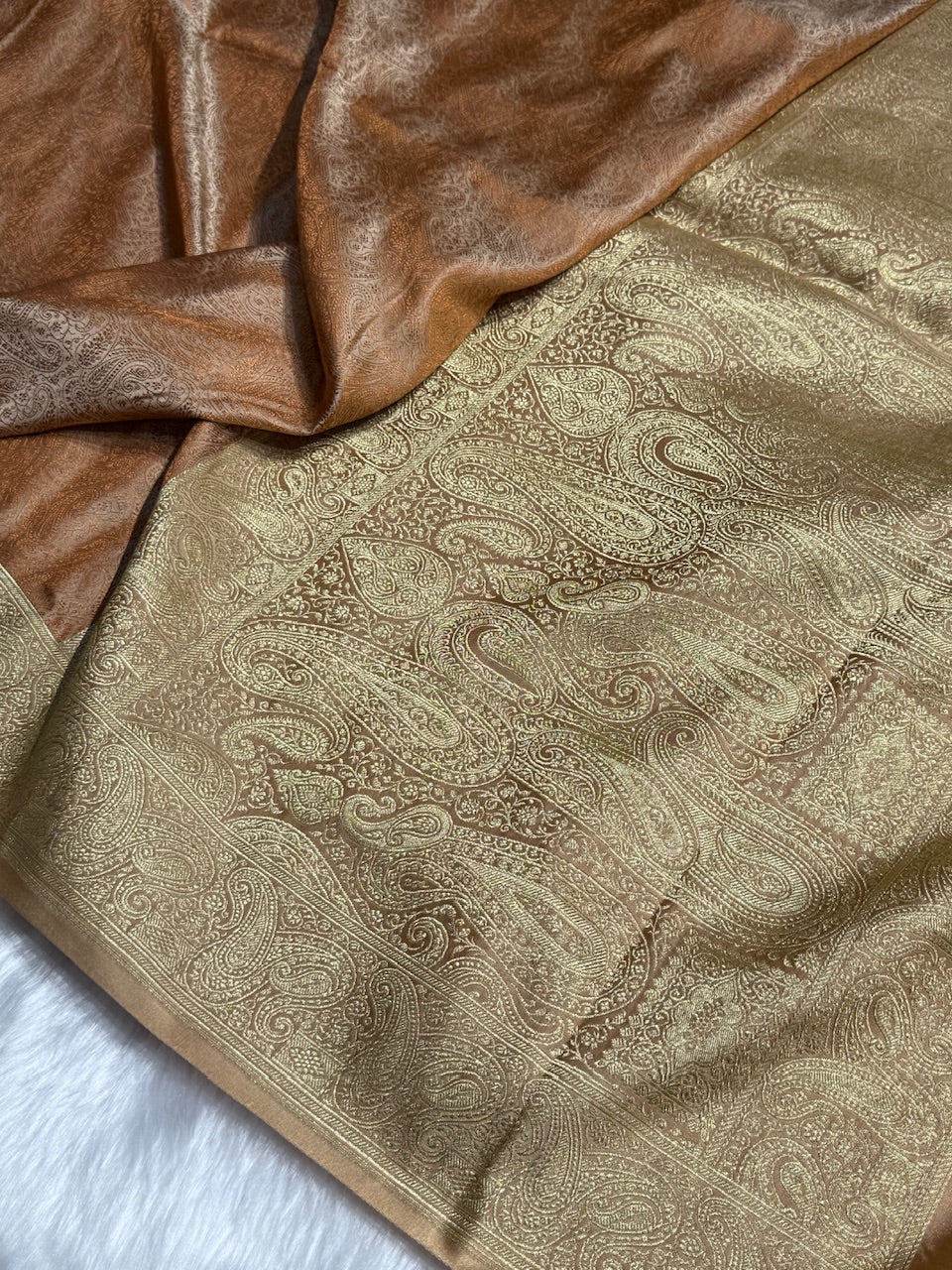 Tusser Tanchoi Booti Katan Silk Saree SKTM-07