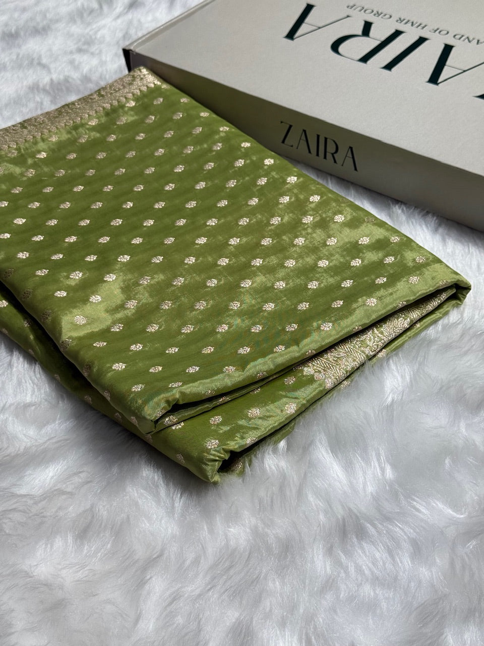 Light Green Crepe Silky Katan Banarasi Saree CSK-02