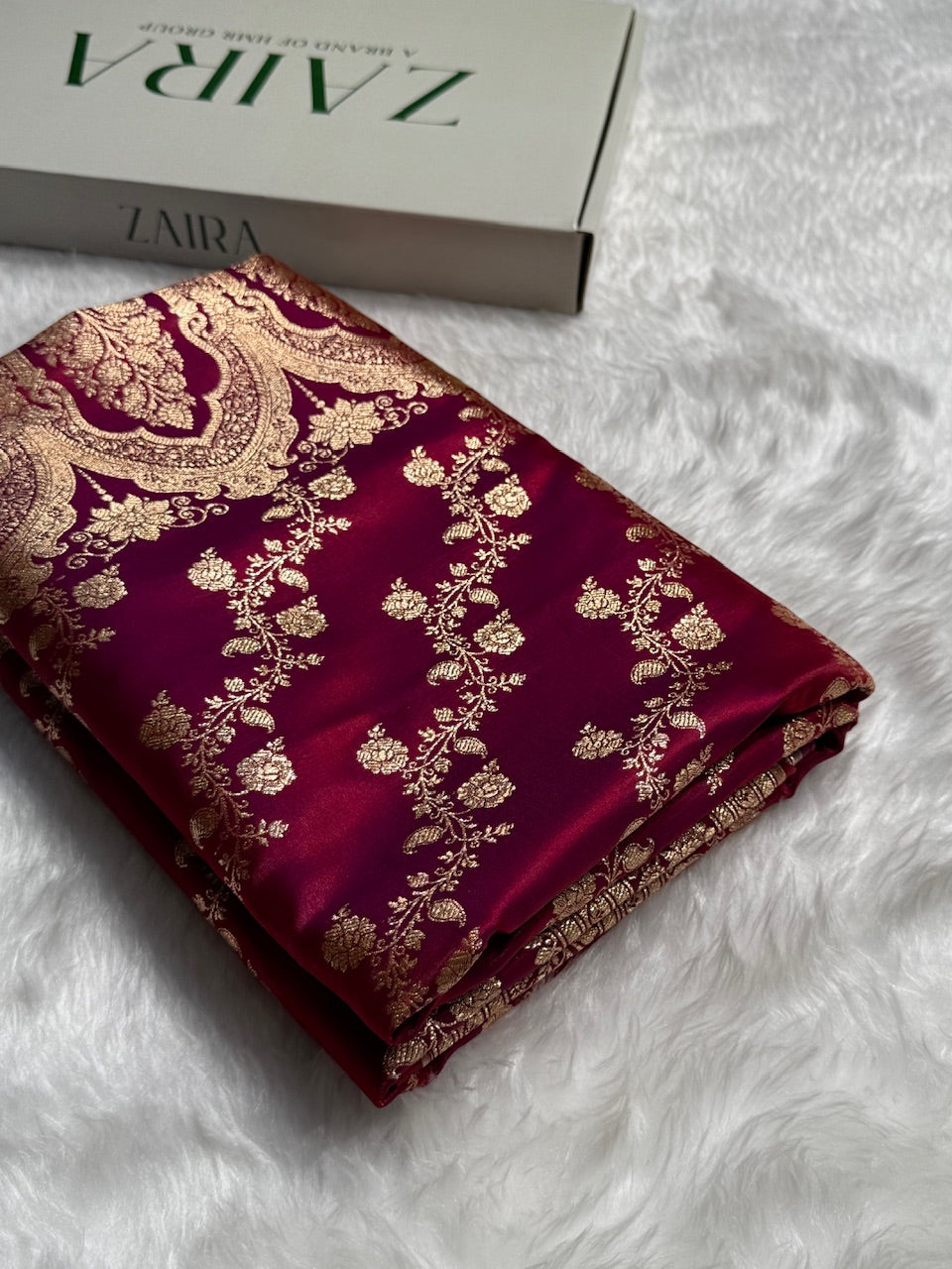 Banarasi Pinkish Purple Cross Jaal Satin Silk Saree SS11
