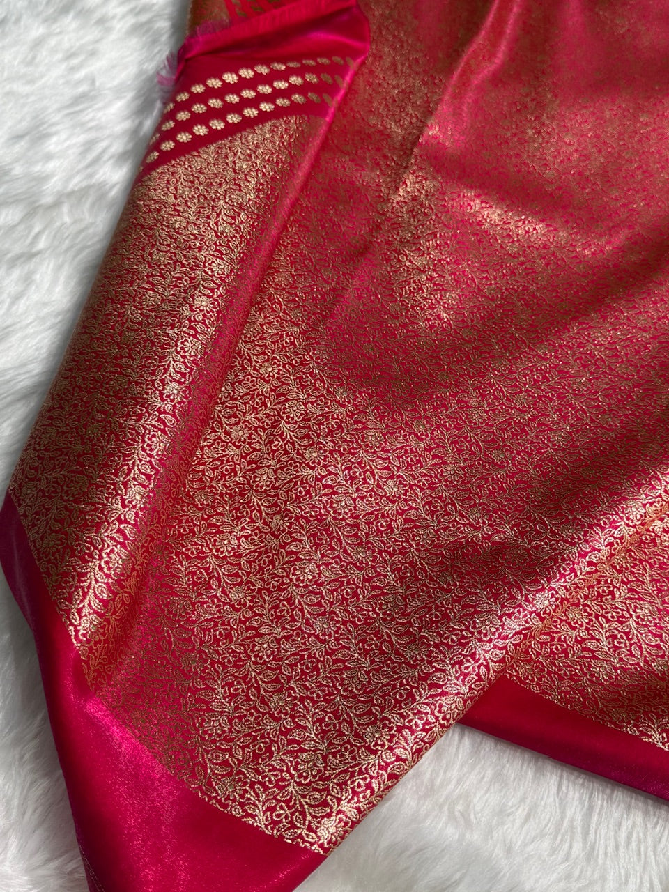 Satin Silk Boota in Pink Shades with Gota Patti SSGP07