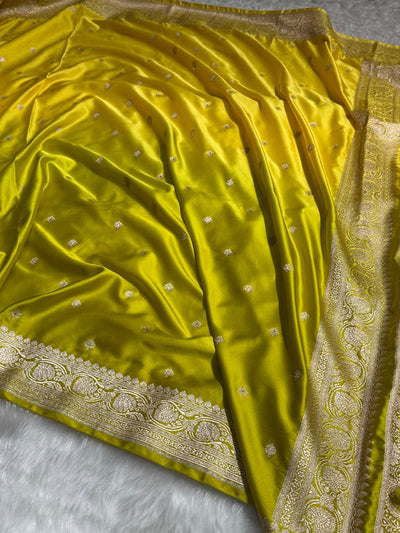 Banarasi Mehandi Booti Mashru Silk Saree MCS10