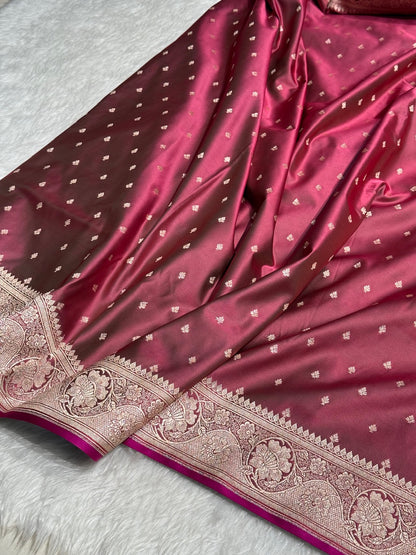 Rich Maroon Mashru Silk Saree for Festive Seasons