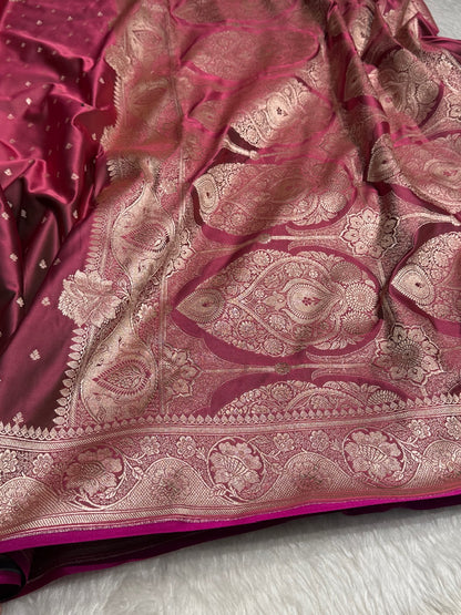 Rich Maroon Mashru Silk Saree for Festive Seasons