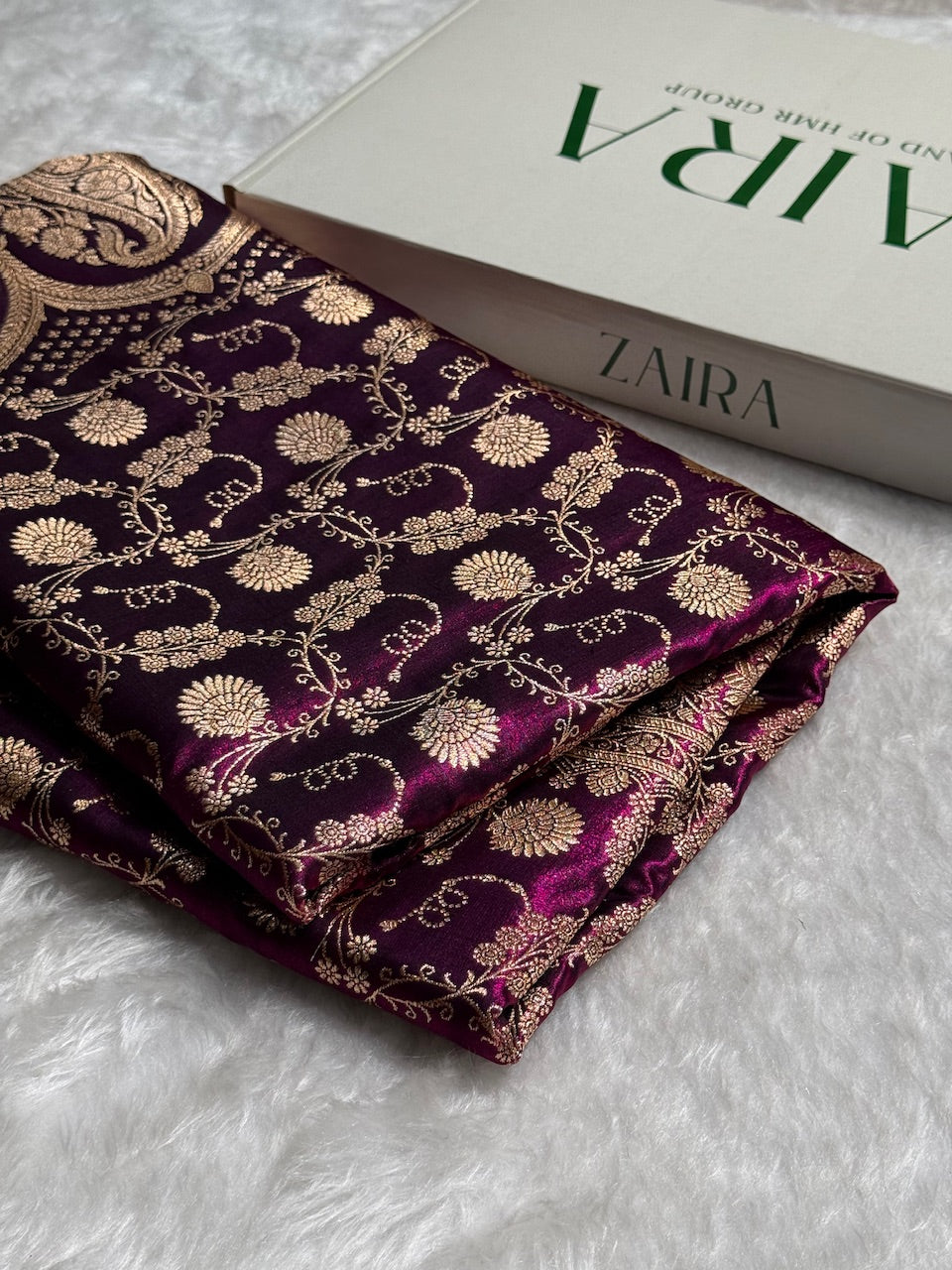 Light Wight Satin Silk Jaal in Wine Shades SS17