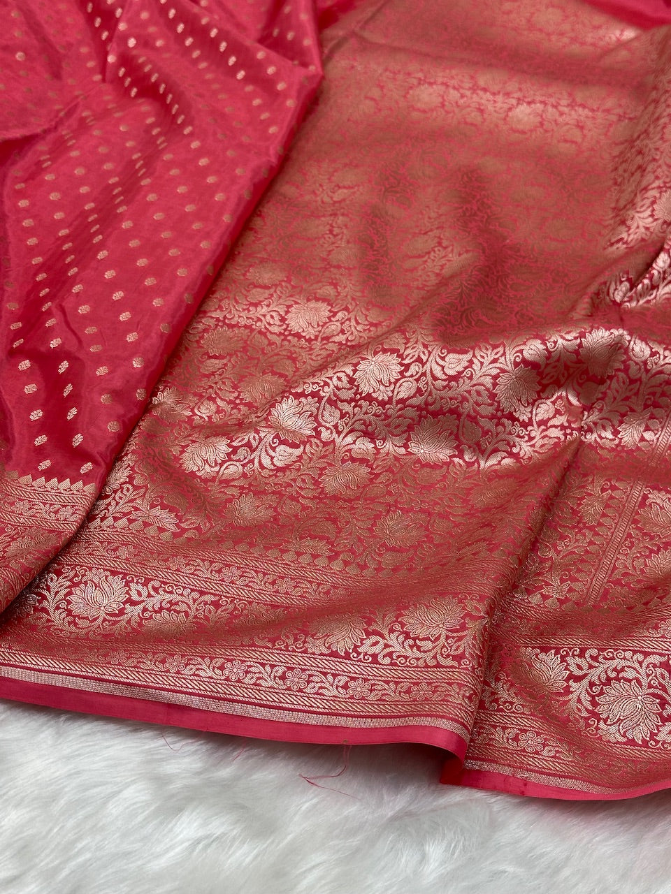 Rose Crepe Silky Katan Banarasi Saree CSK-02