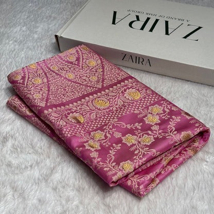 Pink Tanchoi Mashru Silk Saree
