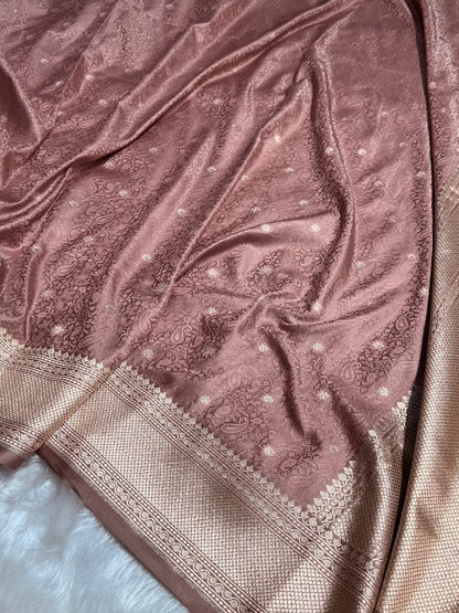 Mauve Shades Tanchoi Motif Mashru Silk Saree