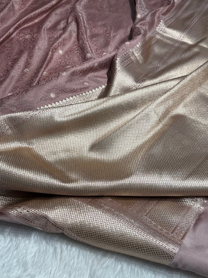 Mauve Shades Tanchoi Motif Mashru Silk Saree