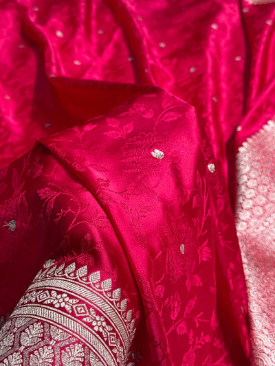 Banarasi Rani Floral Booti Mashru Silk Saree MCS59