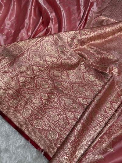 Baby Pink Booti Katan Silk Saree SK07