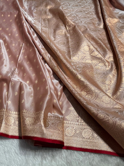 Rosy Finch Booti Katan Silk Saree SK07