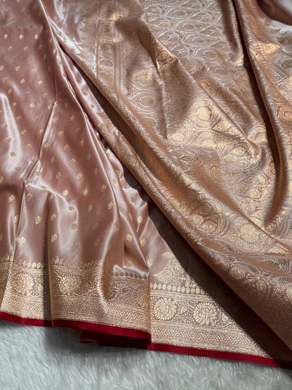 Rosy Finch Booti Katan Silk Saree SK07