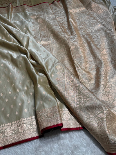 Tusser Booti Katan Silk Saree SK07