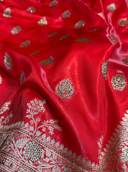 Bridal Red Booti with stone work