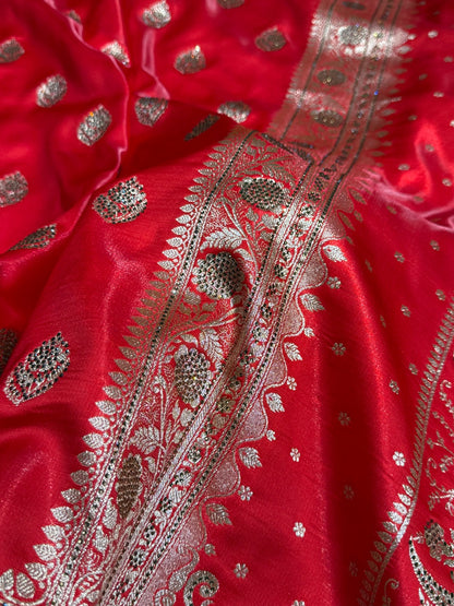 Bridal Red Booti with stone work