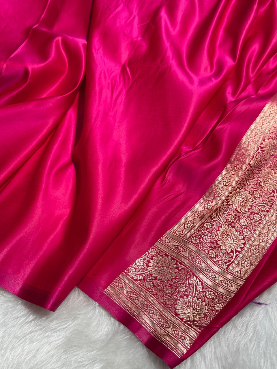Lavender with Rani Booti Satin Katan Silk saree SK29