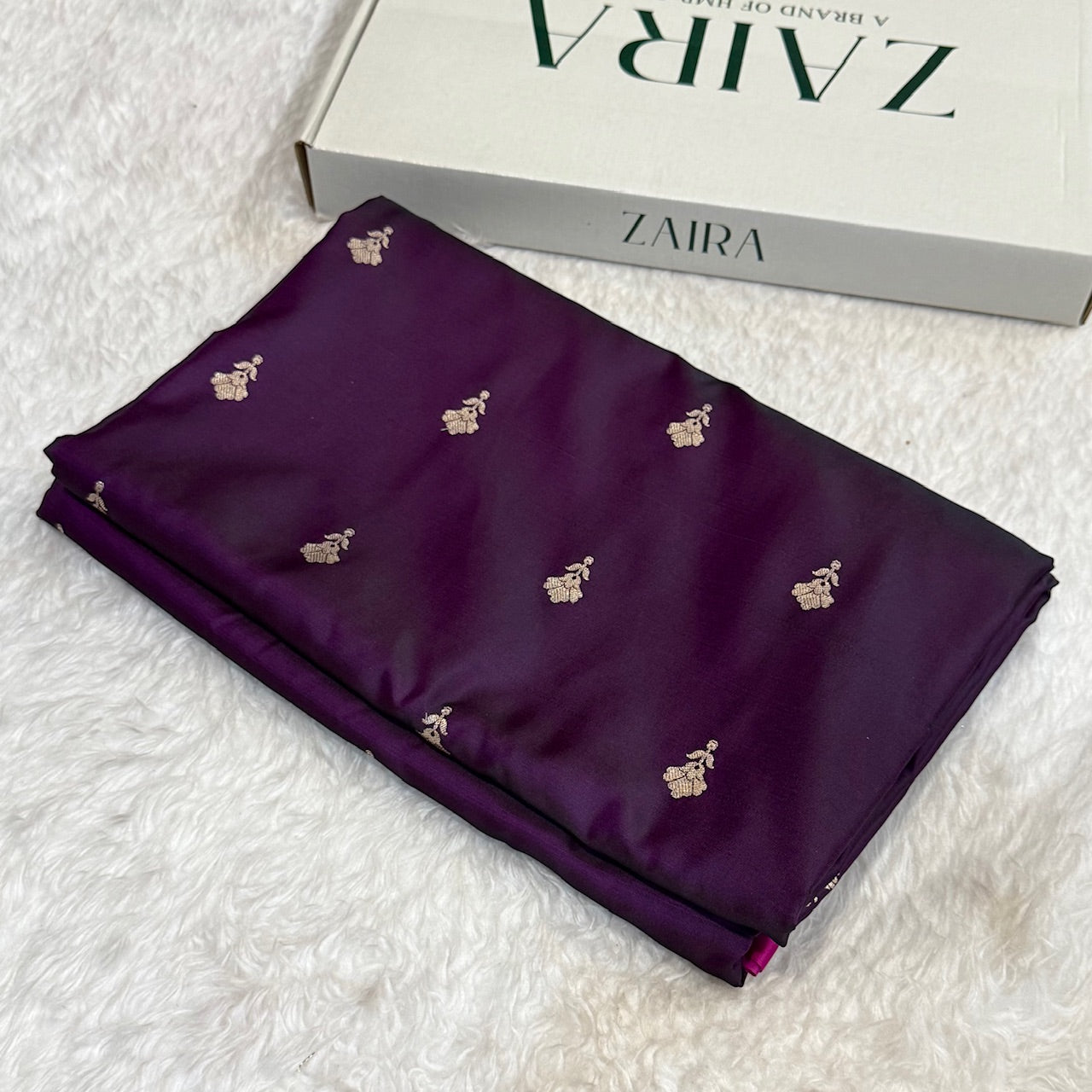 Dark Purple Skirt Border Mashru Silk Saree