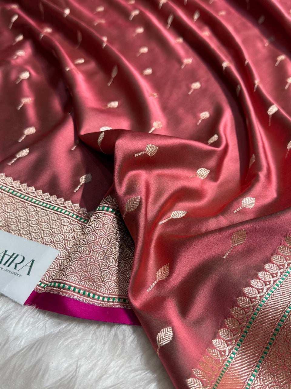 Mauve Colour Mashru Satin Silk Banarasi Saree