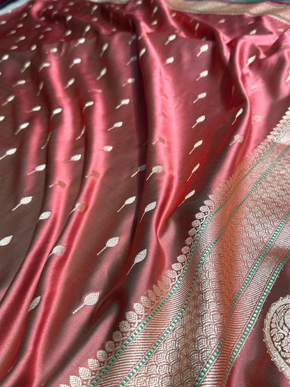 Mauve Colour Mashru Satin Silk Banarasi Saree