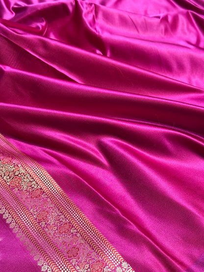 Wine Jamawar Tanchoi Katan Silk Saree SKTM-14