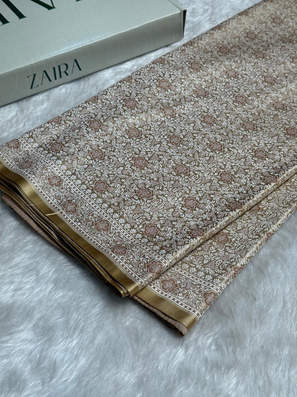 Tusser Jamawar Tanchoi Katan Silk Saree SKTM-14