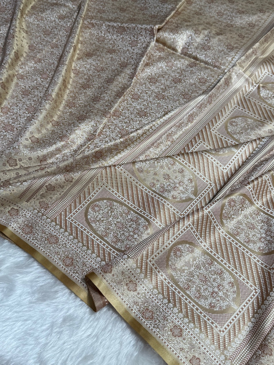 Tusser Jamawar Tanchoi Katan Silk Saree SKTM-14