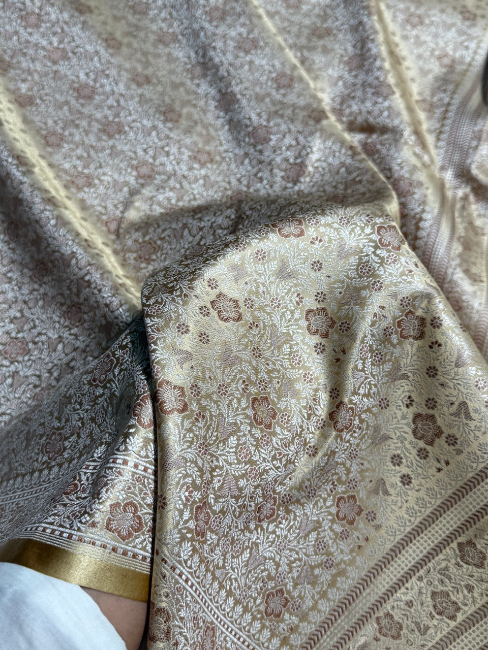Tusser Jamawar Tanchoi Katan Silk Saree SKTM-14