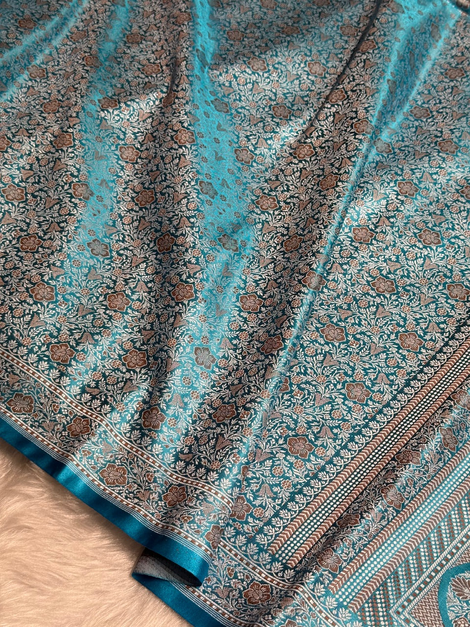 Firozy Jamawar Tanchoi Katan Silk Saree SKTM-14