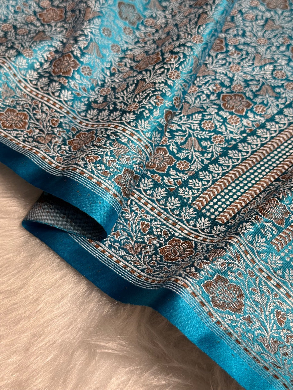 Firozy Jamawar Tanchoi Katan Silk Saree SKTM-14