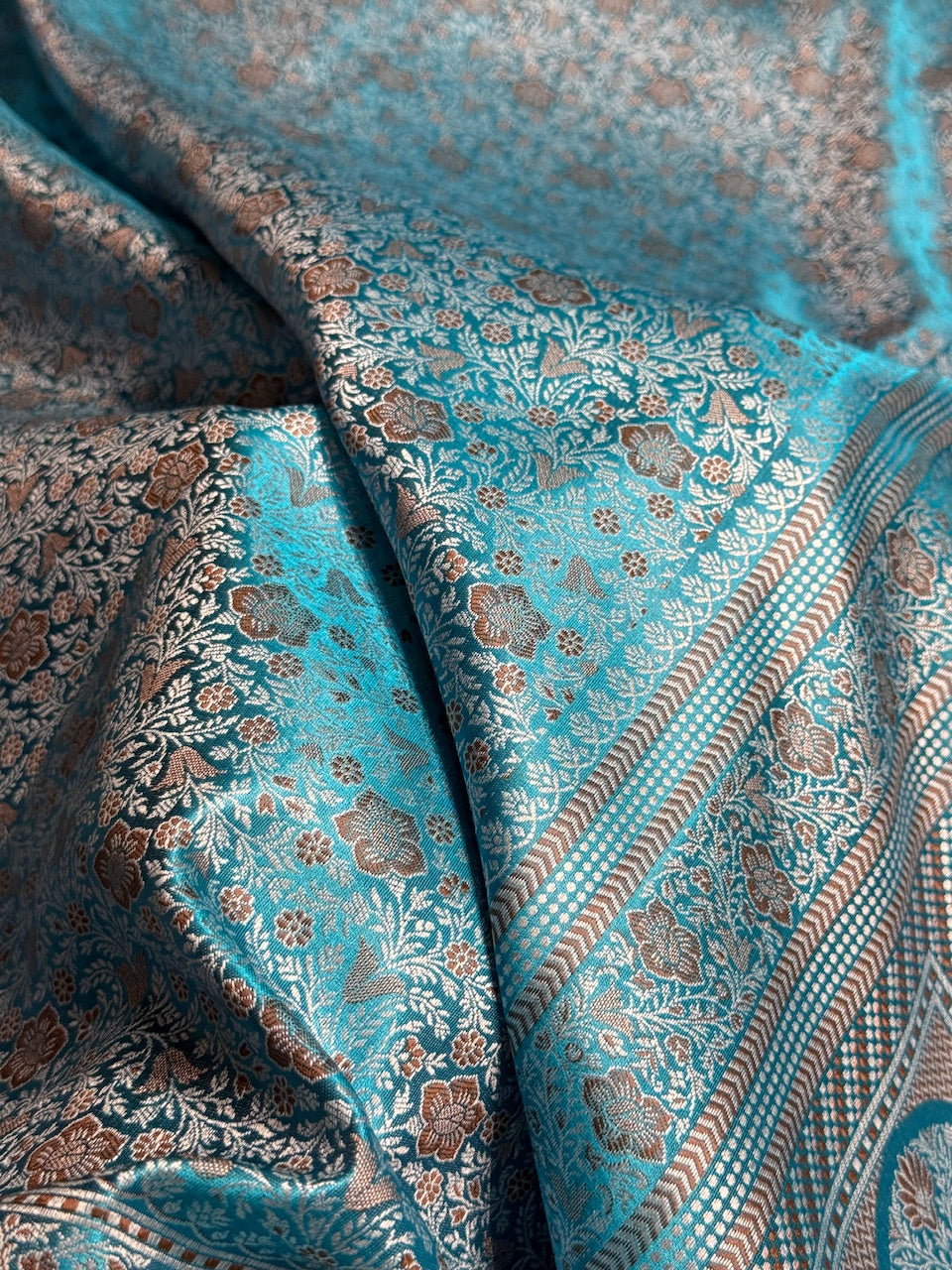 Firozy Jamawar Tanchoi Katan Silk Saree SKTM-14