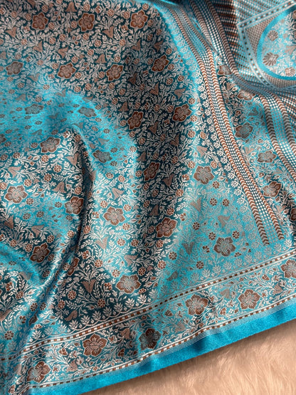 Firozy Jamawar Tanchoi Katan Silk Saree SKTM-14