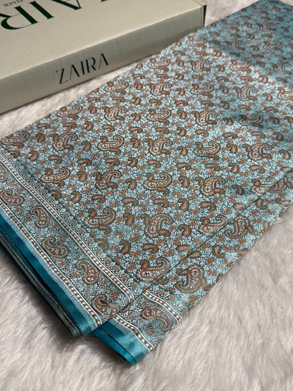 Firozy Jamawar Tanchoi Katan Silk Saree SKTM-11