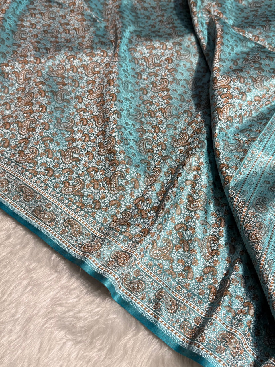 Firozy Jamawar Tanchoi Katan Silk Saree SKTM-11