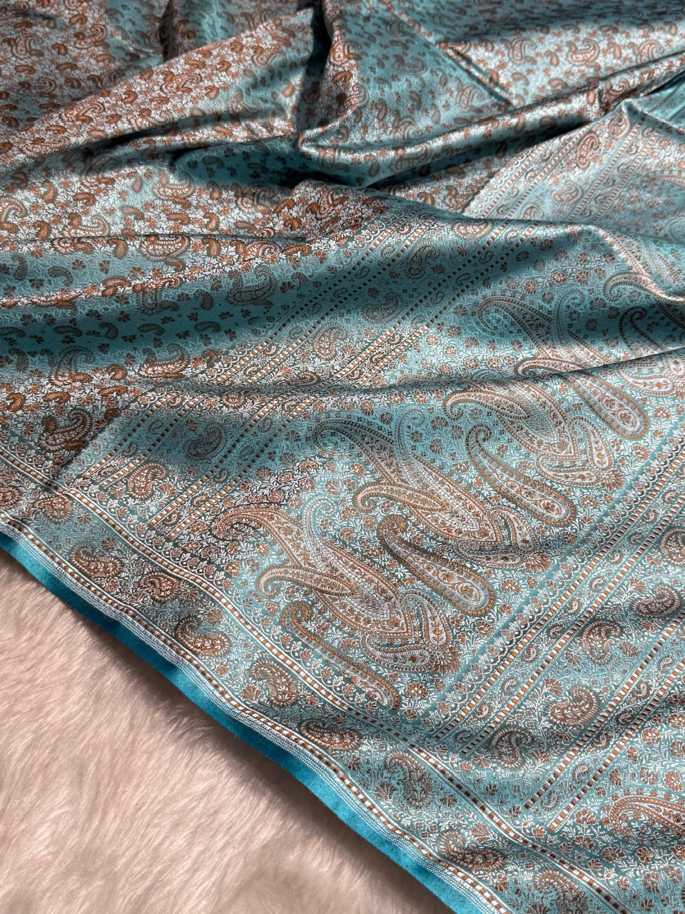 Firozy Jamawar Tanchoi Katan Silk Saree SKTM-11