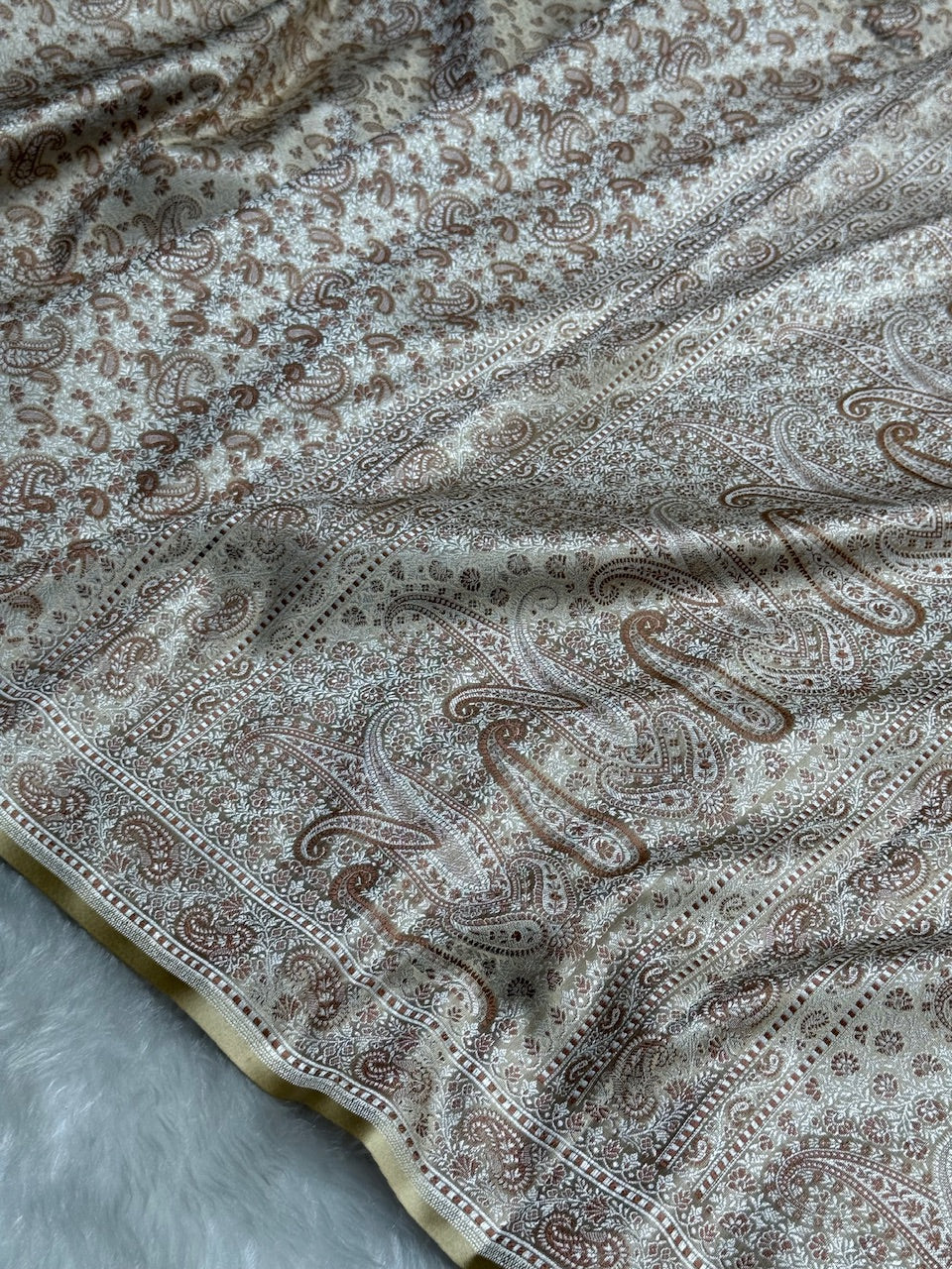Tusser Jamawar Tanchoi Katan Silk Saree SKTM-11