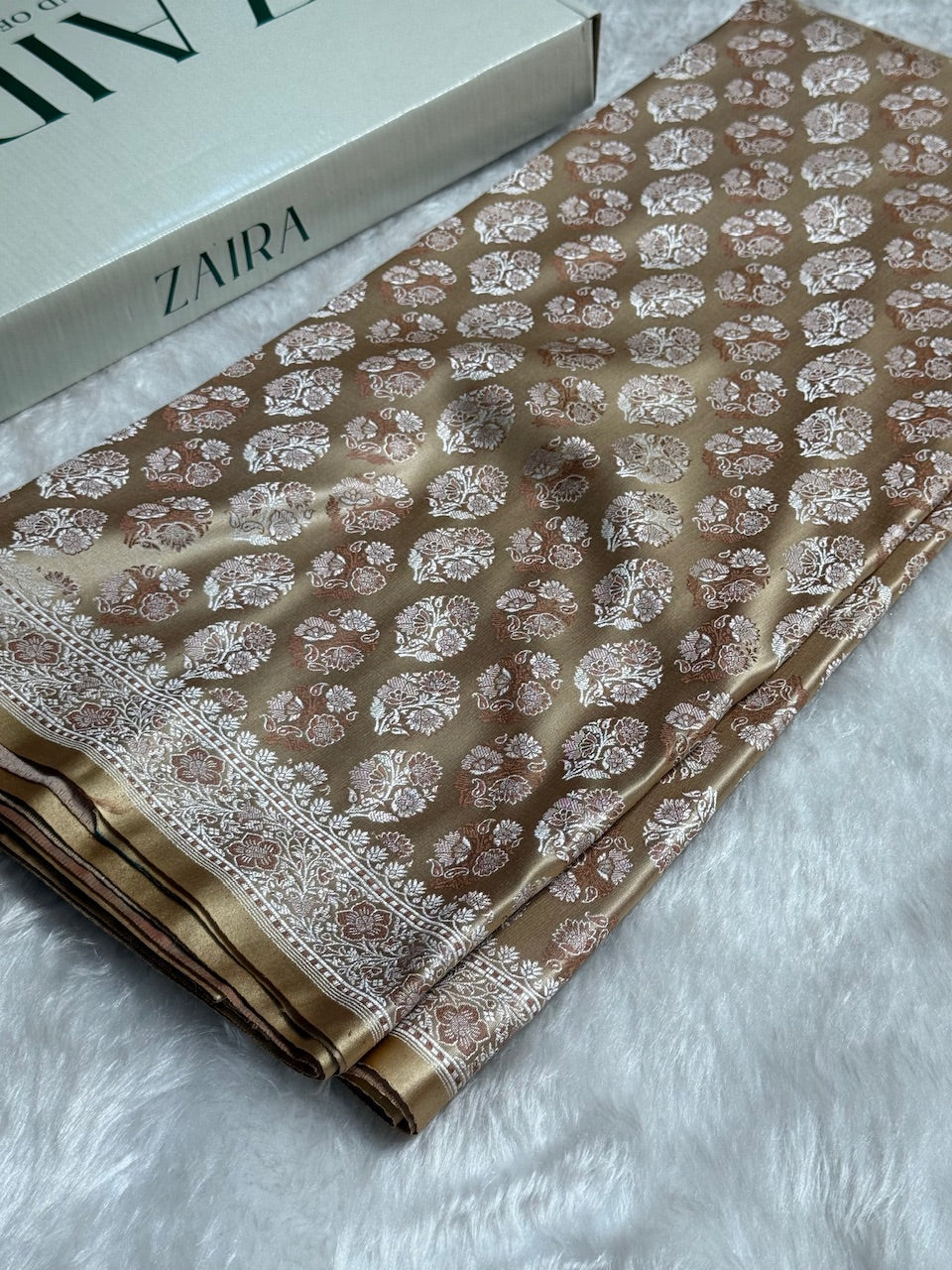 Tusser Jamawar Tanchoi Katan Silk Saree SKTM-10